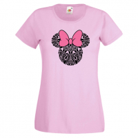 Дамска тениска Minnie Head 5 Подарък,Изненада,Рожден ден,, снимка 4 - Тениски - 36530157
