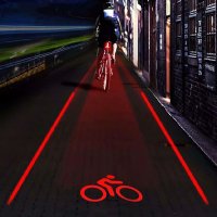 2 в1 качественна ЛЕД лампа и лазер за седалка на колело велосипед мотор мотопед и др + подарък, снимка 2 - Аксесоари за велосипеди - 33273788