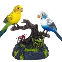 Музикални папагали кацнали на дъвче - играчка, снимка 1 - Музикални играчки - 43020347