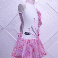 Детска рокля за спортни танци  или фигурно пързаляне,  изработена от ликра .  Модела е подходящ за д, снимка 2 - Детски рокли и поли - 44085682