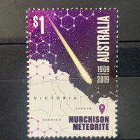 1183. Австралия 2019 = “ Космос. 50г. от падането на метеорита “ Мърчисън “ на Земята “ ,**,MNH , снимка 1 - Филателия - 38010955
