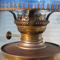 Стара немска лампа с фитил, снимка 4 - Антикварни и старинни предмети - 44898320
