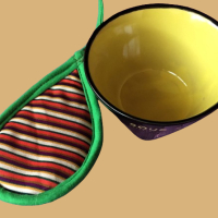  Чаша за супа с лъжица и Цветни текстилни ръкохватки, 15 лв.                                        , снимка 12 - Чаши - 44880612