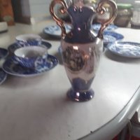 Керамични ваза с позлата, снимка 13 - Вази - 25318387