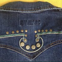 Ново дънково яке сако U Jeans етикет S камъни капси, снимка 4 - Сака - 33095804