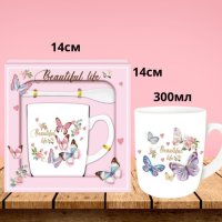 Комплект чаша за чай с лъжичка в кутия - различни видове, снимка 2 - Други стоки за дома - 44083354