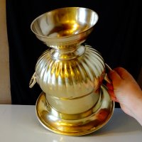 Английска ваза Ампир,шампаниера,месинг., снимка 8 - Антикварни и старинни предмети - 27919909