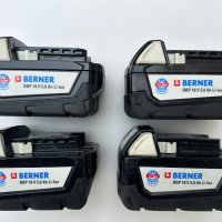 Berner / Milwaukee - Батерии 18V 5.0Ah и зарядни, снимка 6 - Други инструменти - 43383138