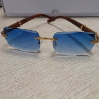 Сини очила без рамки 2023, снимка 2 - Слънчеви и диоптрични очила - 40315150