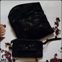 Комплект дамска чанта + портфейл от естествена кожа, снимка 6 - Чанти - 20852632