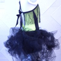 Детска рокля за спортни танци в черно и електрик, снимка 3 - Детски рокли и поли - 44029102