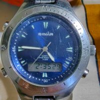 Рядък Мъжки Ръчен Часовник SINAR  Диаметър 40 мм. Работи ОК., снимка 1 - Мъжки - 43383139