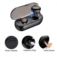 Безжични мощни  ВОДОУСТОЙЧИВИ Smart touch #Bluetooth 5 слушалки със зареждаща кутия, снимка 3 - Безжични слушалки - 39149477