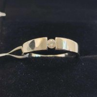 Златен пръстен с Брилянт-3,50гр /14кр , снимка 1 - Пръстени - 43489096
