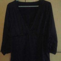 Черна сатенена блуза на Vero moda, снимка 3 - Туники - 28716503