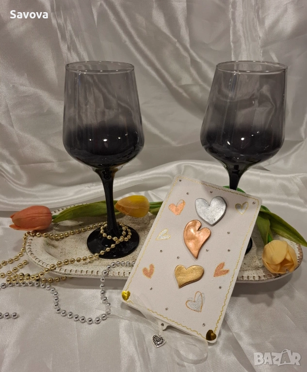 Дървена картичка за пари "Свети Валентин", снимка 1