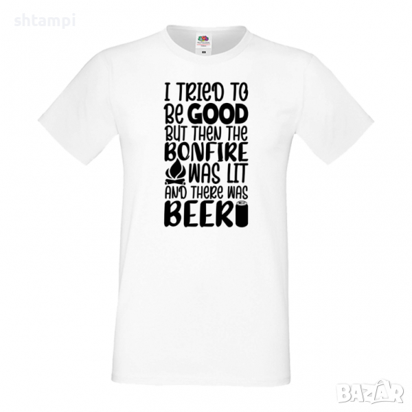 Мъжка тениска I Tried To Be Good But There Was Beer,Бира,Бирфест,Beerfest,Подарък,Изненада,Рожден Де, снимка 1