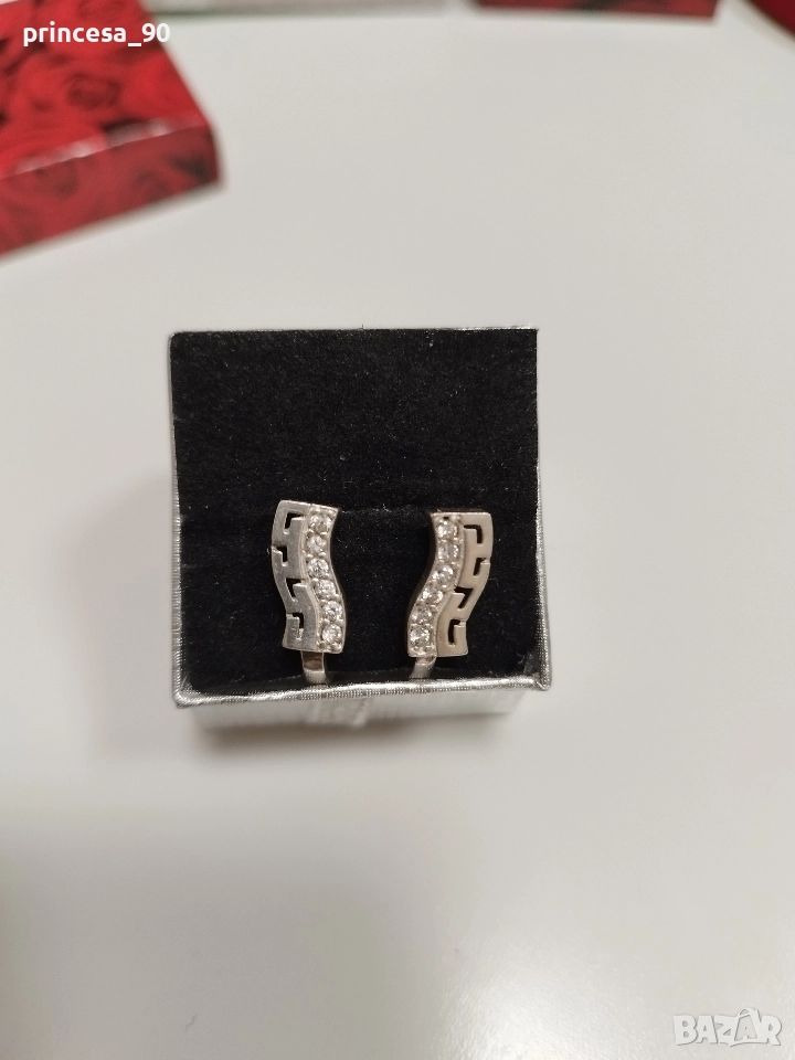Сребърни обеци , снимка 1