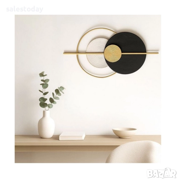 Декорация за стена тип пано, Кръгове, 78x40см, снимка 1