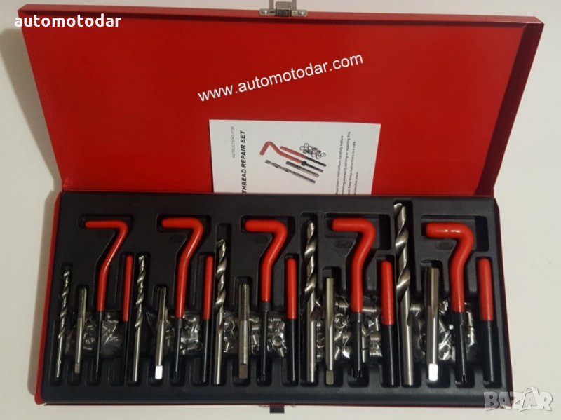 КОМПЛЕКТ ИНСТРУМЕНТ ЗА ВЪЗСТАНОВЯВАНЕ НА РЕЗБИ И РЕЗБОВИ ВТУЛКИ, снимка 1