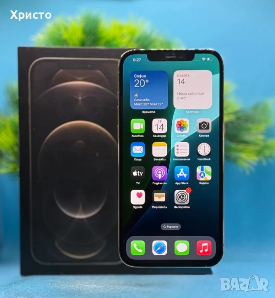 Apple iPhone 12 Pro Max, 128GB, 5G, Gold, снимка 1