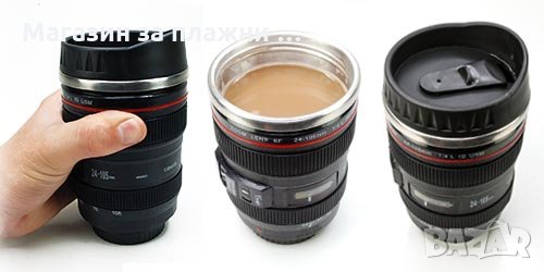 Термо чаша във формата на Обектив, снимка 1