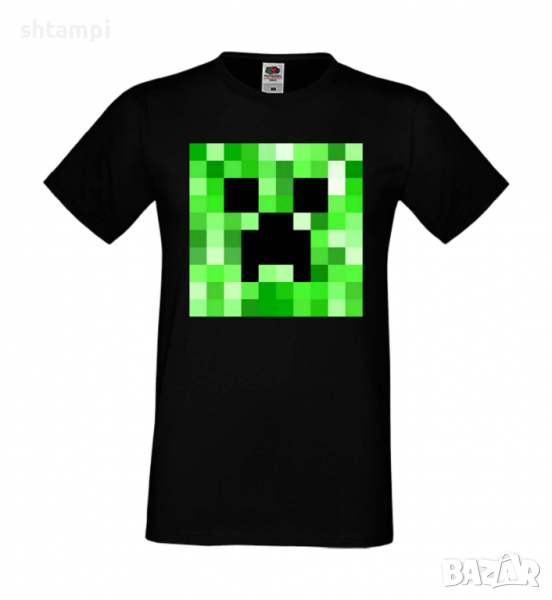 Мъжка тениска Creeper Face 2,Minecraft,Игра,Забавление,подарък,Изненада,Рожден Ден., снимка 1