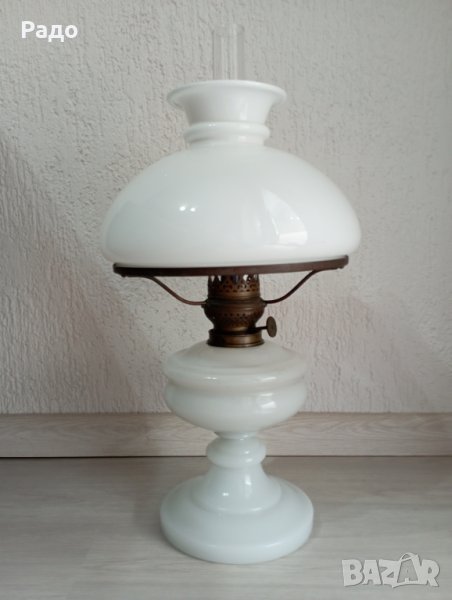 Голяма старинна барокова газена - газова лампа, снимка 1