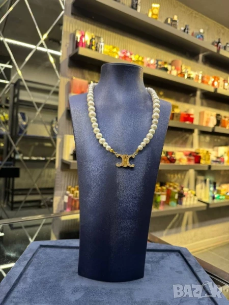 колие celine prada с перли и висококачествена стомана , снимка 1