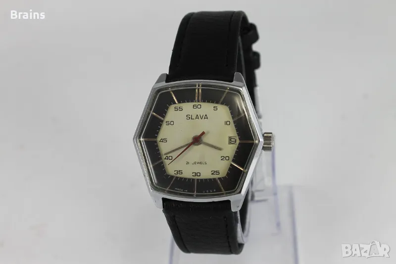 Колекционерски Руски Часовник СЛАВА Шестоъгълен, снимка 1