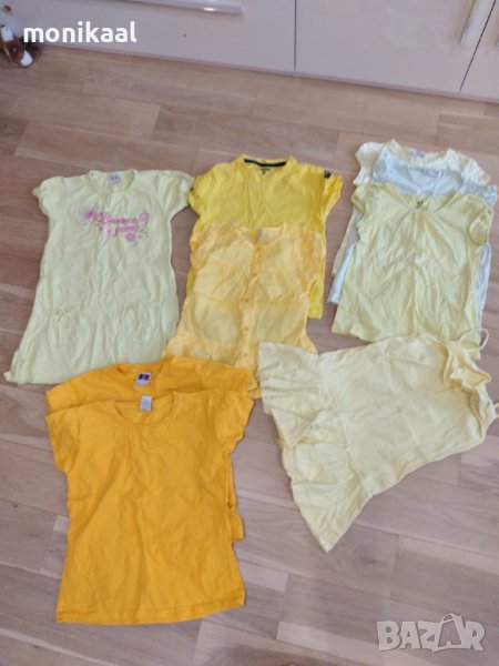 Жълт лот от блузки и рокли 6-7г, снимка 1