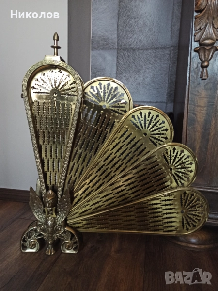 Месингова решетка за камина , снимка 1