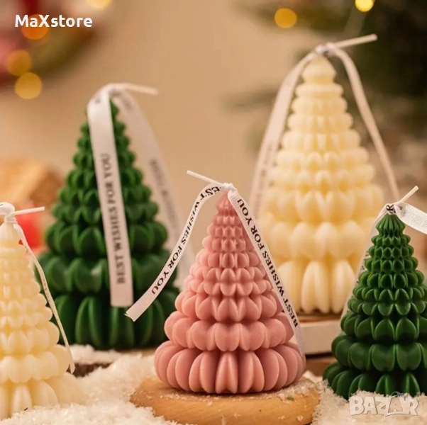 3D Елха оригами Силиконов молд форма за свещи гипс сапун смола , снимка 1