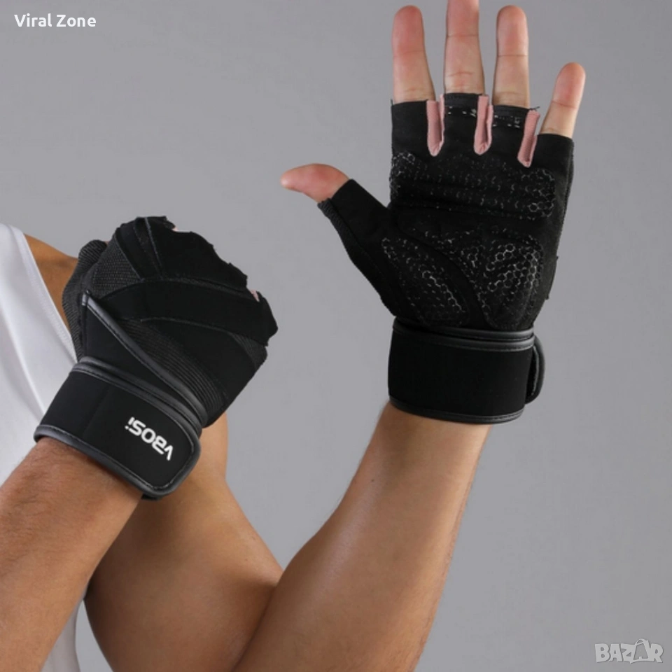 Ръкавици със стабилна опора на китката Vbosi NO:4016B Fitness Gloves , снимка 1
