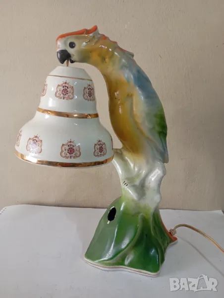 Стара настолна лампа - папагал, снимка 1