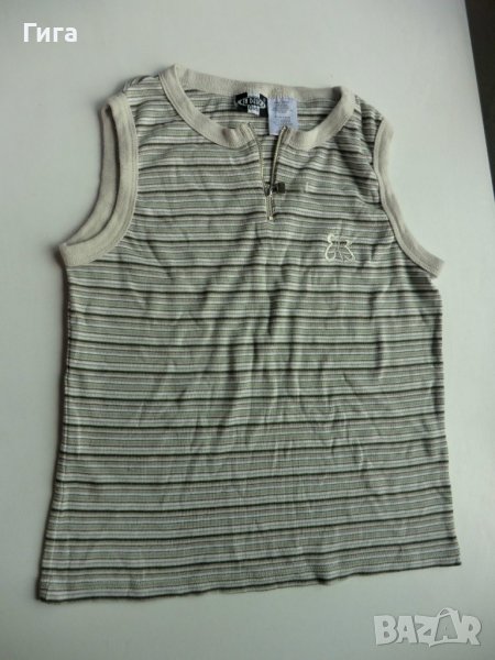 раирана тениска без ръкави, снимка 1