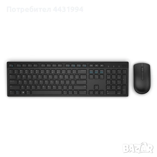 Комплект, Dell KM636 Wireless Keyboard and Mouse Black, снимка 1