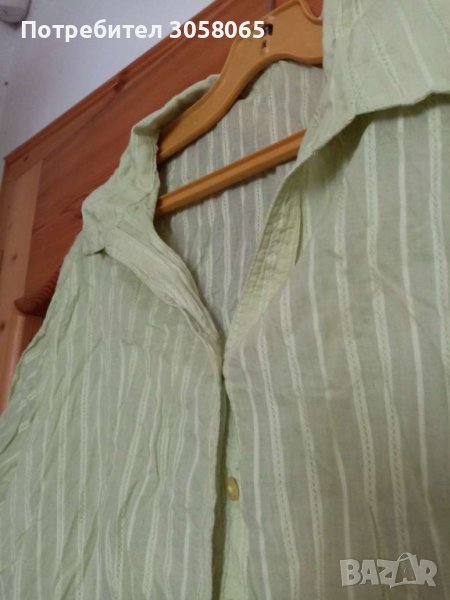 лятна бледо зелена лека риза L XL, снимка 1