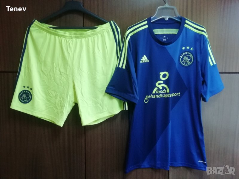 Ajax Adidas оригинален екип тениска фланелка шорти къси гащи Аякс размер L , снимка 1