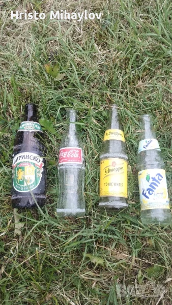 Стари стъклени бутилки от бира и безалкохолни, снимка 1