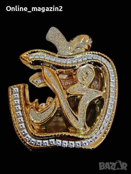 Луксозна статуетка с бляскави елементи в златист цвят, снимка 1