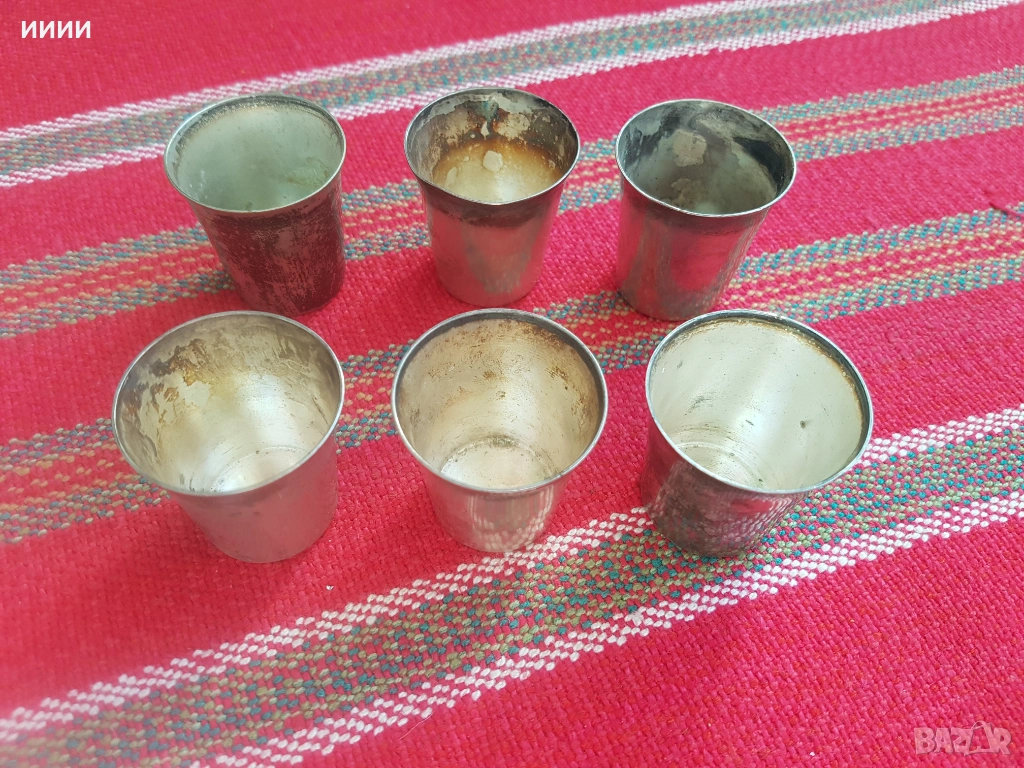 Посребрена чаша 6 бр, снимка 1