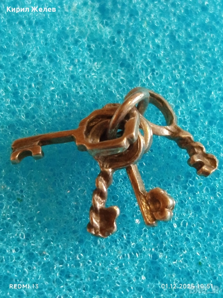 Сребърна висулка ключове майсторска ръчна изработка много красив дизайн 27728, снимка 1