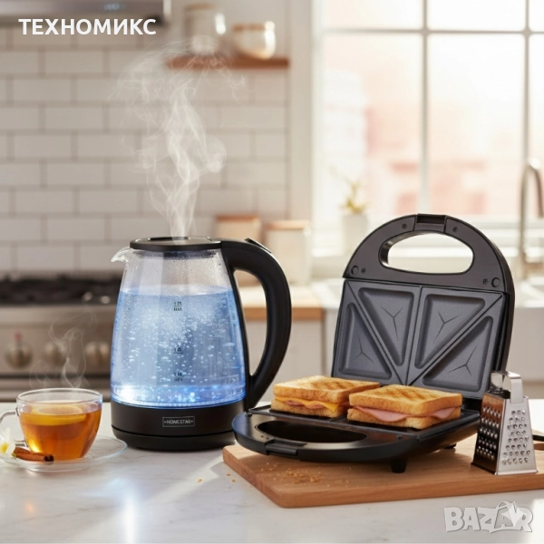 ПРОМО!!! Комплект Тостер + Електрическа кана, снимка 1