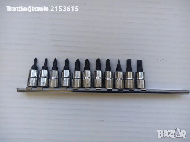 Blue Рoint 11 броя камъни вложки с битове / 8 кръстати и 3 плоски, снимка 1