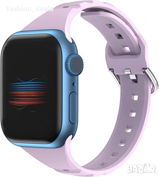 Нова силиконова лилава Каишка за часовник Apple Watch 42 / 44 / 45 мм, снимка 1