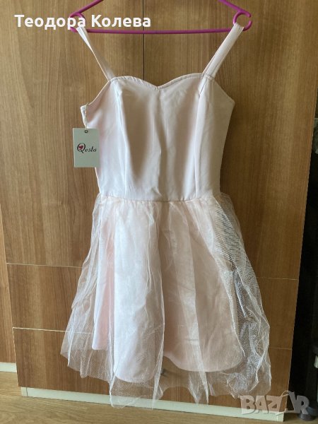 Къса рокля в бебешко розово, снимка 1
