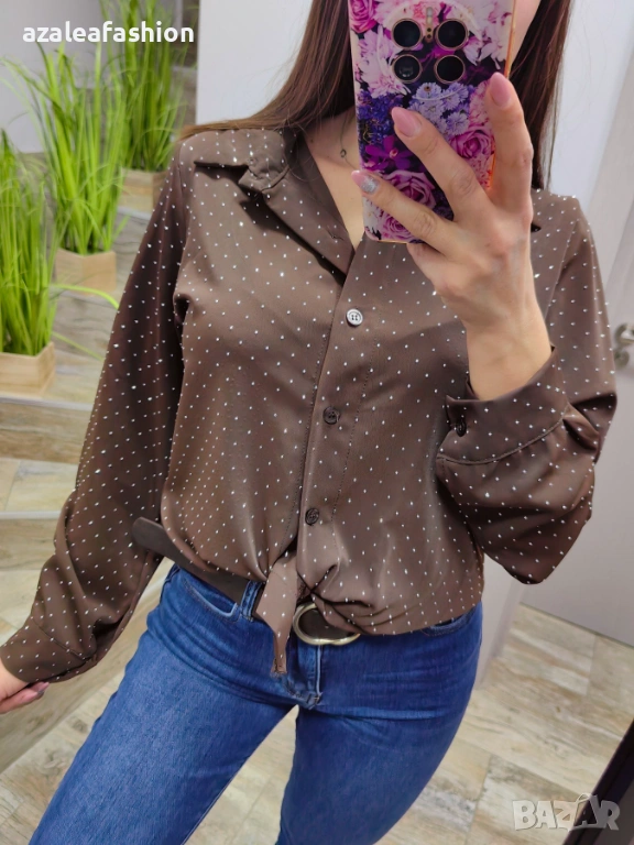 Дамска риза с камъчета, снимка 1