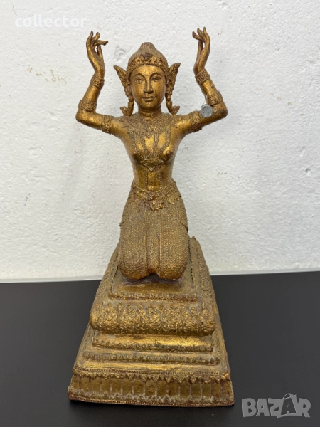 Бронзова скулптура / фигура на тайландско божество. №7515, снимка 1