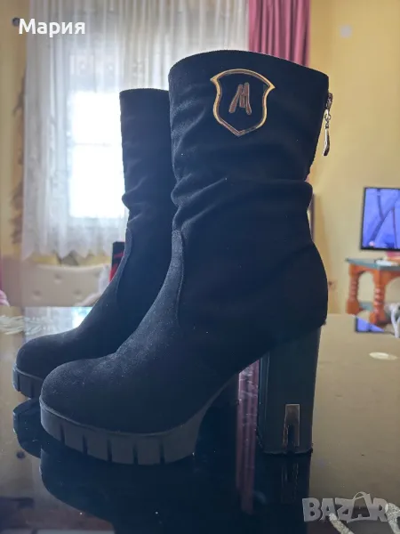 Дамски боти на ток, снимка 1